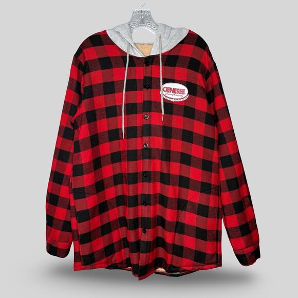 Genesee Brewing Company Plaid Shacket Shirt Jacket - Picture 1 of 7